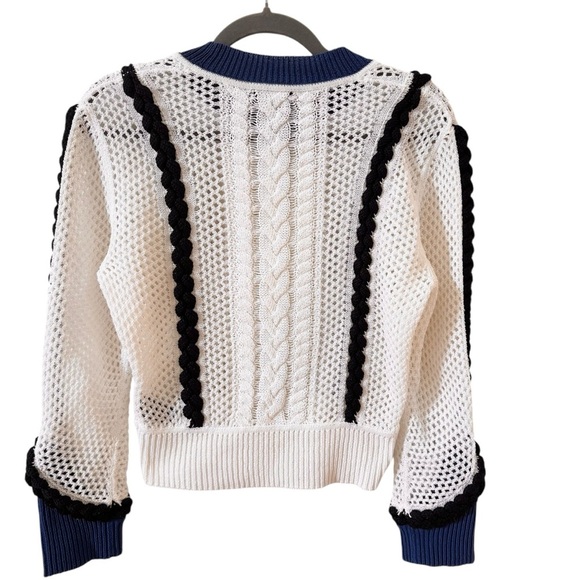 rag & bone Celina Cotton Crew in White Size XXS - Picture 12 of 14